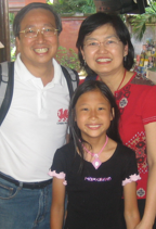 Rev Charles, Molly and Annabel Chua